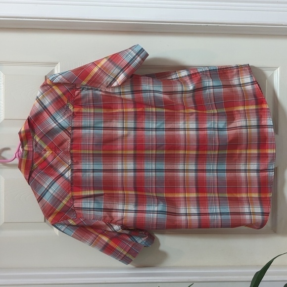 Marmot Men's Short Sleeve Button Down Red/Gold Tartan Plaid Casual Shirt Size M - Picture 3 of 8